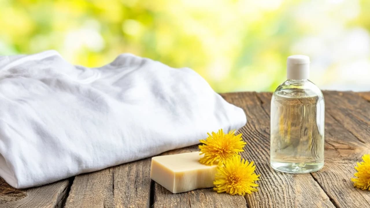 Löwenzahn Flecken aus Kleidung entfernen: Der grüne Saft auf Textilien